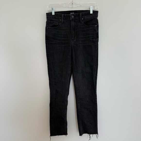 Paige Straight Leg Black Jeans Size 27 - Picture 1 of 13